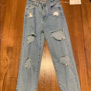 NEW high rise mom jeans